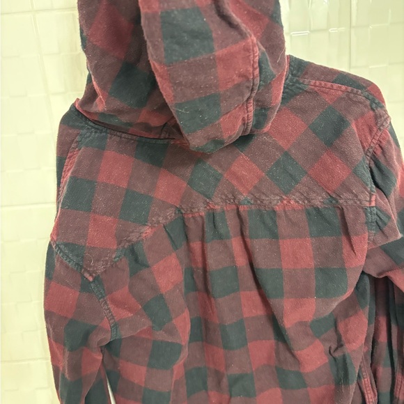 Women’s TNA Red & Black Plaid Shirt sz Large - Picture 4 of 8